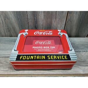 Coca Cola Fountain Service Photo Box Tin